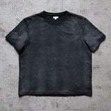 DISTRESSED CROPPED TEE - VINTAGE BLACK