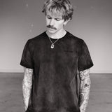 DISTRESSED CROPPED TEE - VINTAGE BLACK