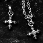 The North Cross cross necklace with natural diamond