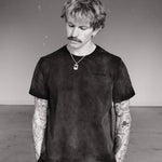 DISTRESSED CROPPED TEE - VINTAGE BLACK - North Cross -