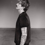 DISTRESSED CROPPED TEE - VINTAGE BLACK - North Cross -