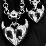 LARGE HORNED HEART PENDANT - North Cross - Pendant
