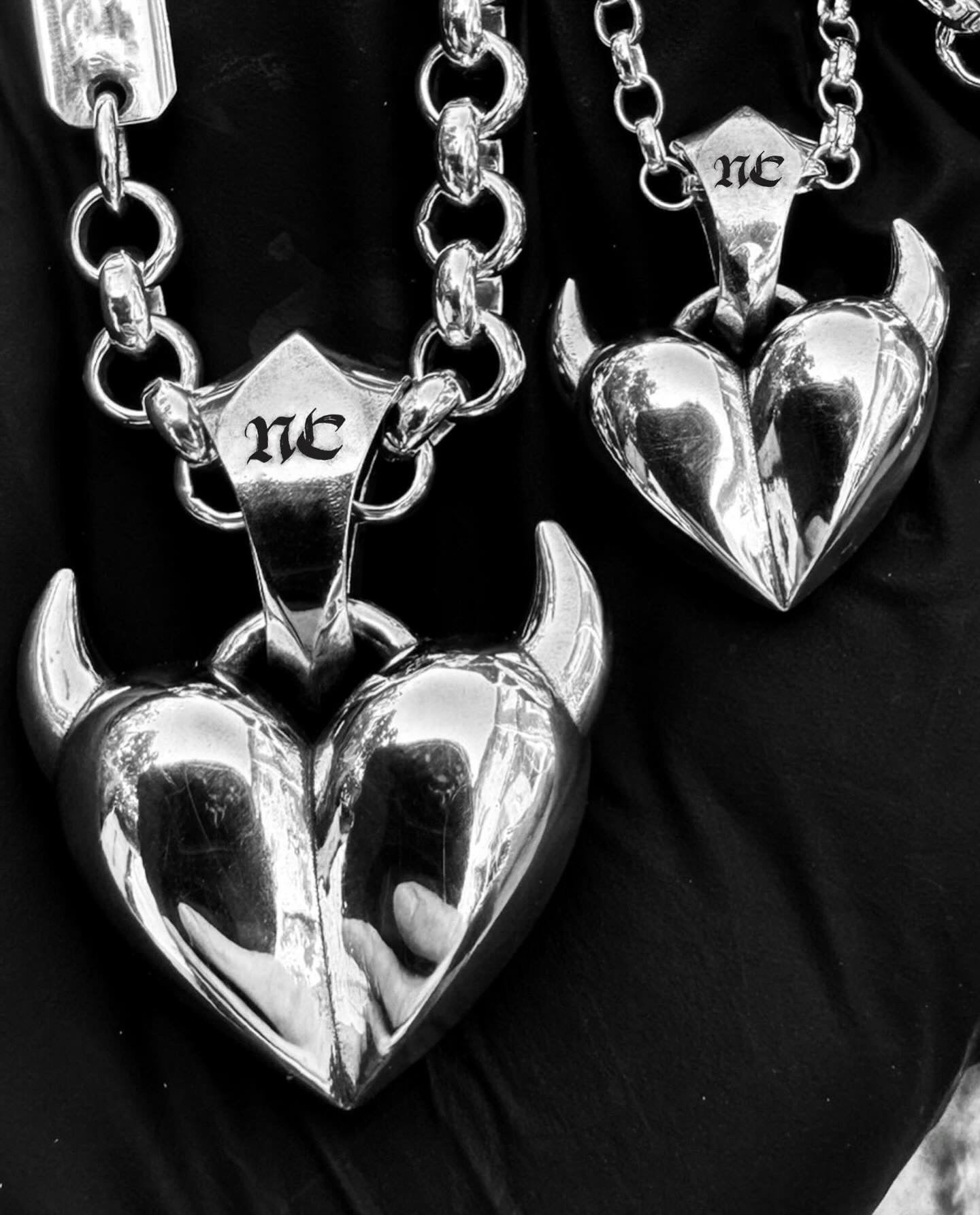 LARGE HORNED HEART PENDANT - North Cross - Pendant