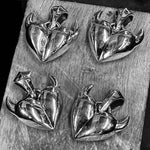 LARGE HORNED HEART PENDANT - North Cross - Pendant