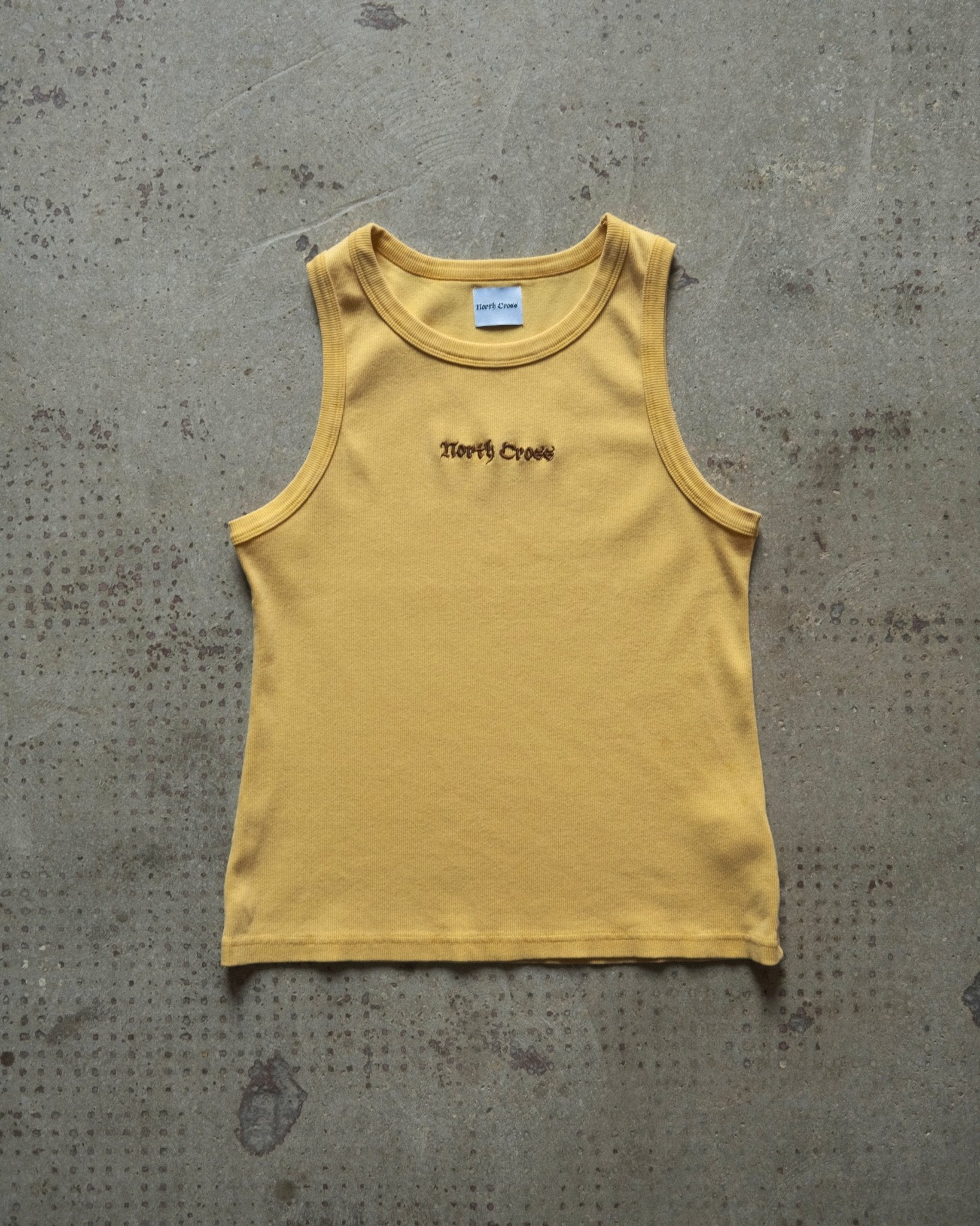 RIBBED TANK TOP - VINTAGE YELLOW - North Cross -