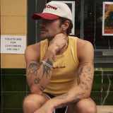 RIBBED TANK TOP - VINTAGE YELLOW - North Cross -