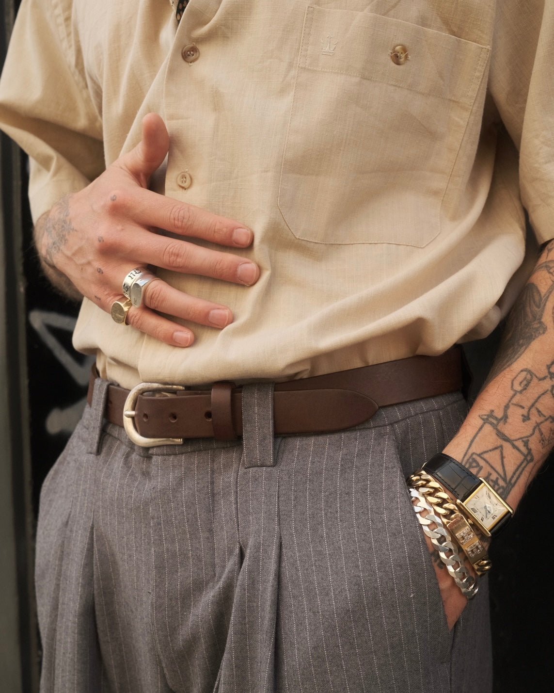 The Everyday Leather Belt - Vintage Brown - North Cross - Belt