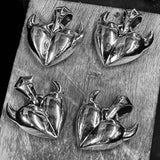 LARGE HORNED HEART PENDANT