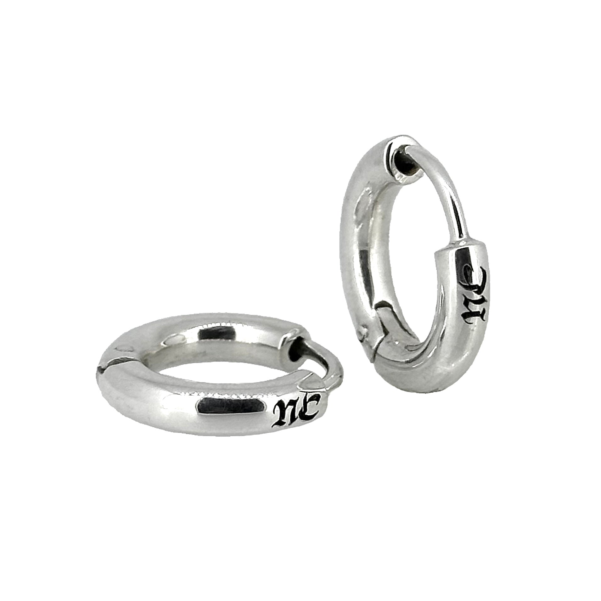 Silver Hoop Earrings in 925 sterling silver