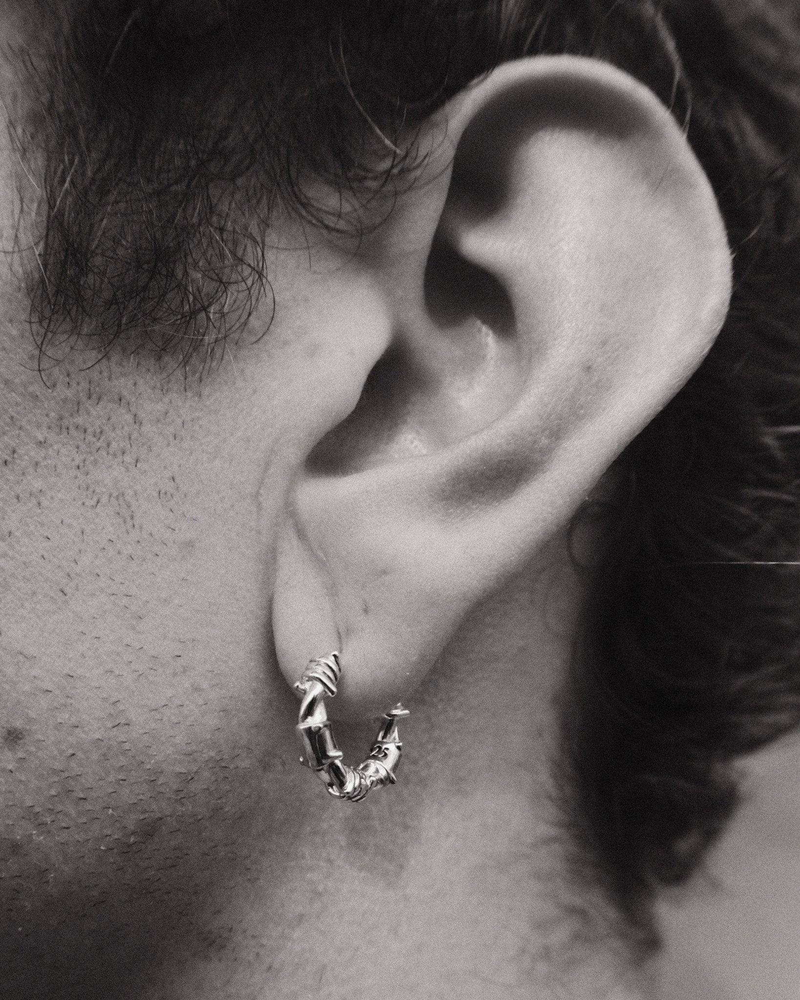 BARB WIRE HOOP - North Cross - Earring