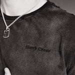 DISTRESSED CROPPED TEE - VINTAGE BLACK - North Cross - 