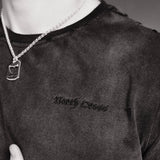 DISTRESSED CROPPED TEE - VINTAGE BLACK - North Cross - 