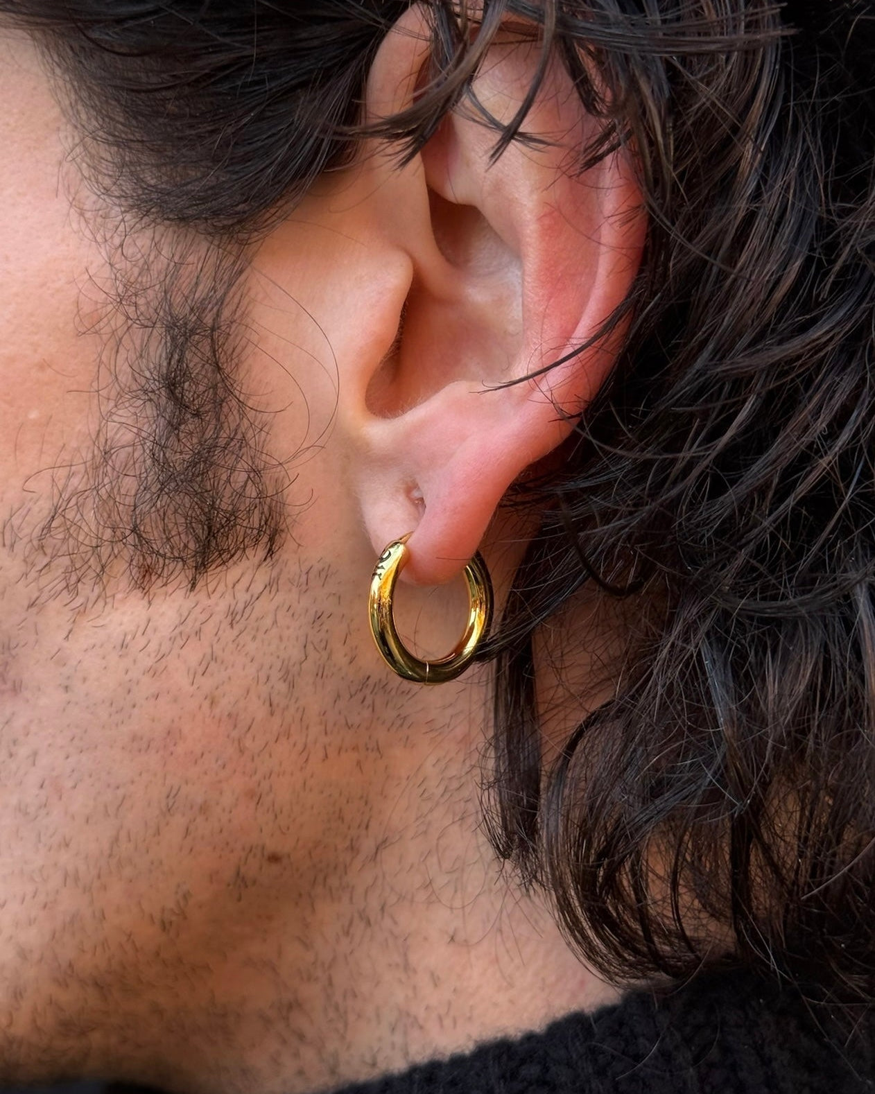 GOLD NC LARGE HOOP - North Cross - Earring