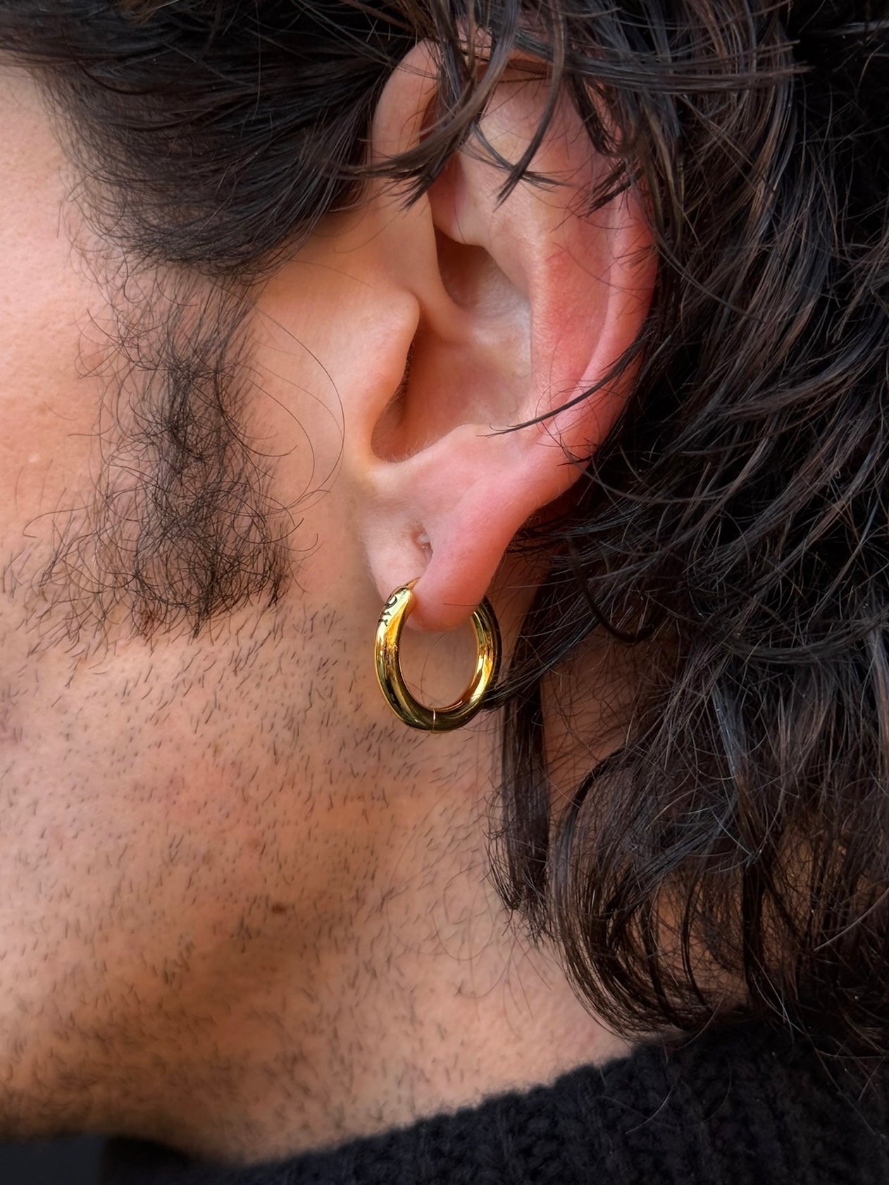 GOLD NC LARGE HOOP - North Cross - Earring