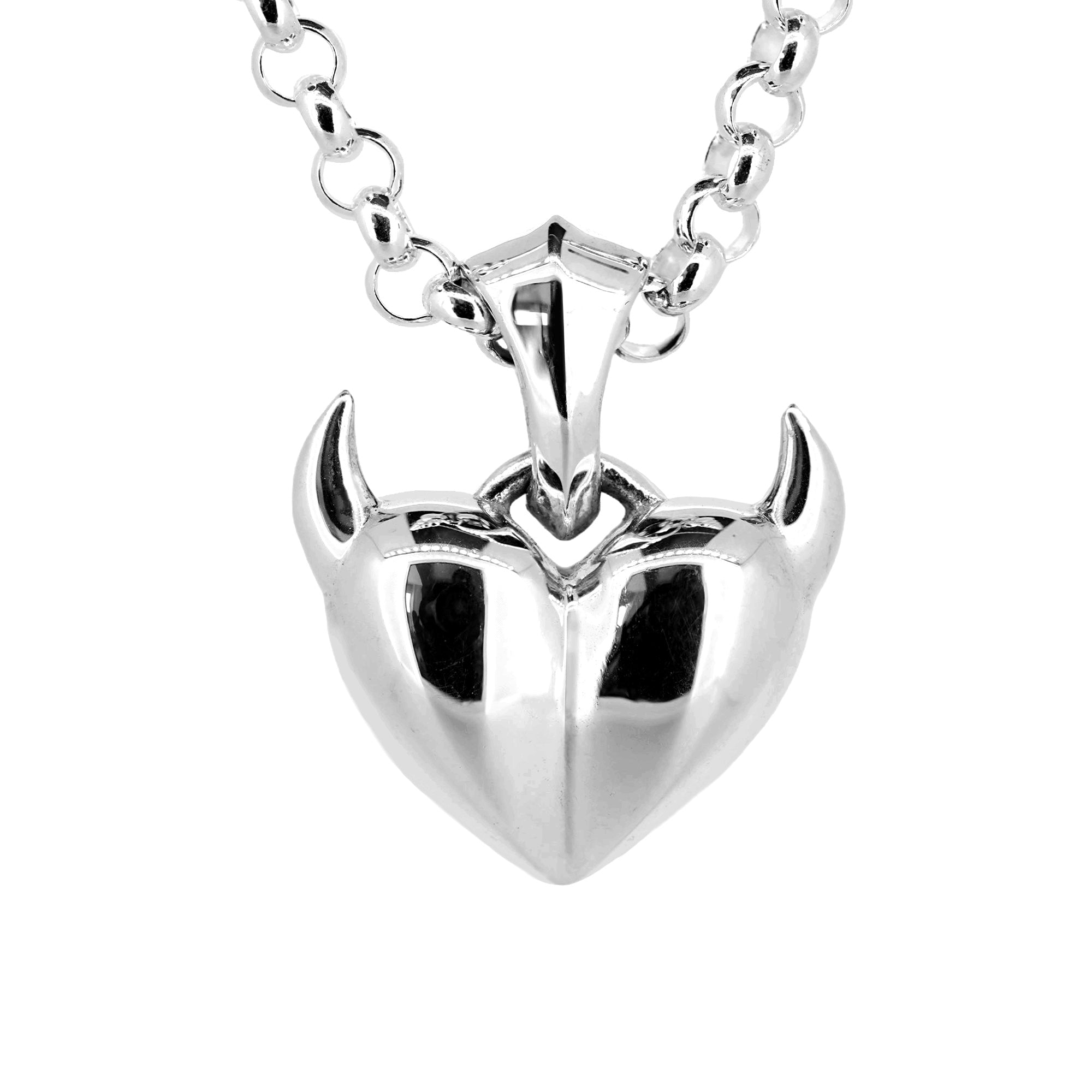 LARGE HORNED HEART PENDANT - North Cross - Pendant