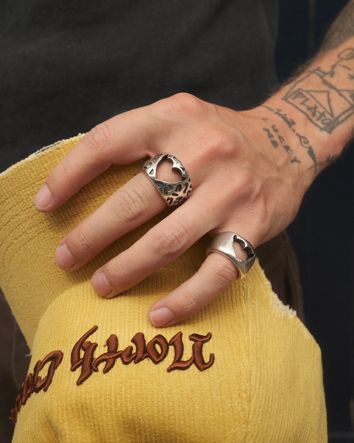 LEOPARD HORNED HEART RING - North Cross - Rings
