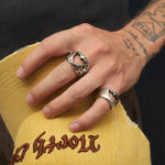 LEOPARD HORNED HEART RING - North Cross - Rings