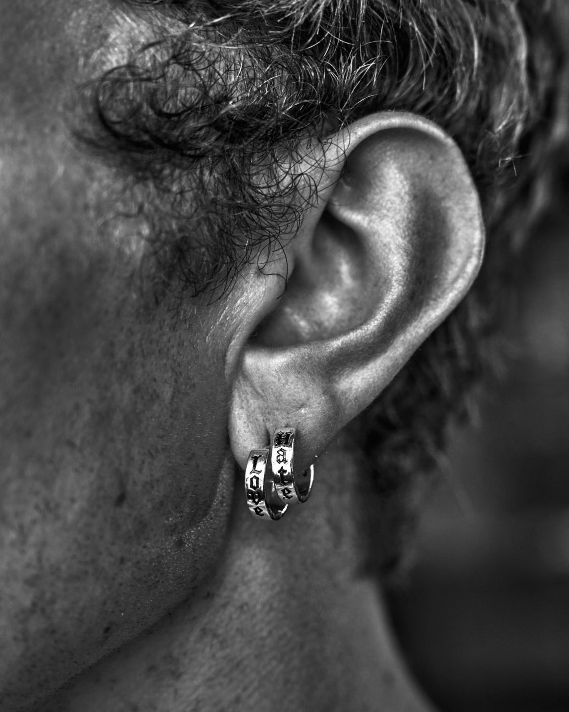 LOVE HATE HOOP (coming soon) - North Cross - Earring