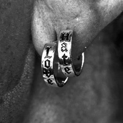 LOVE HATE HOOP (coming soon) - North Cross - Earring