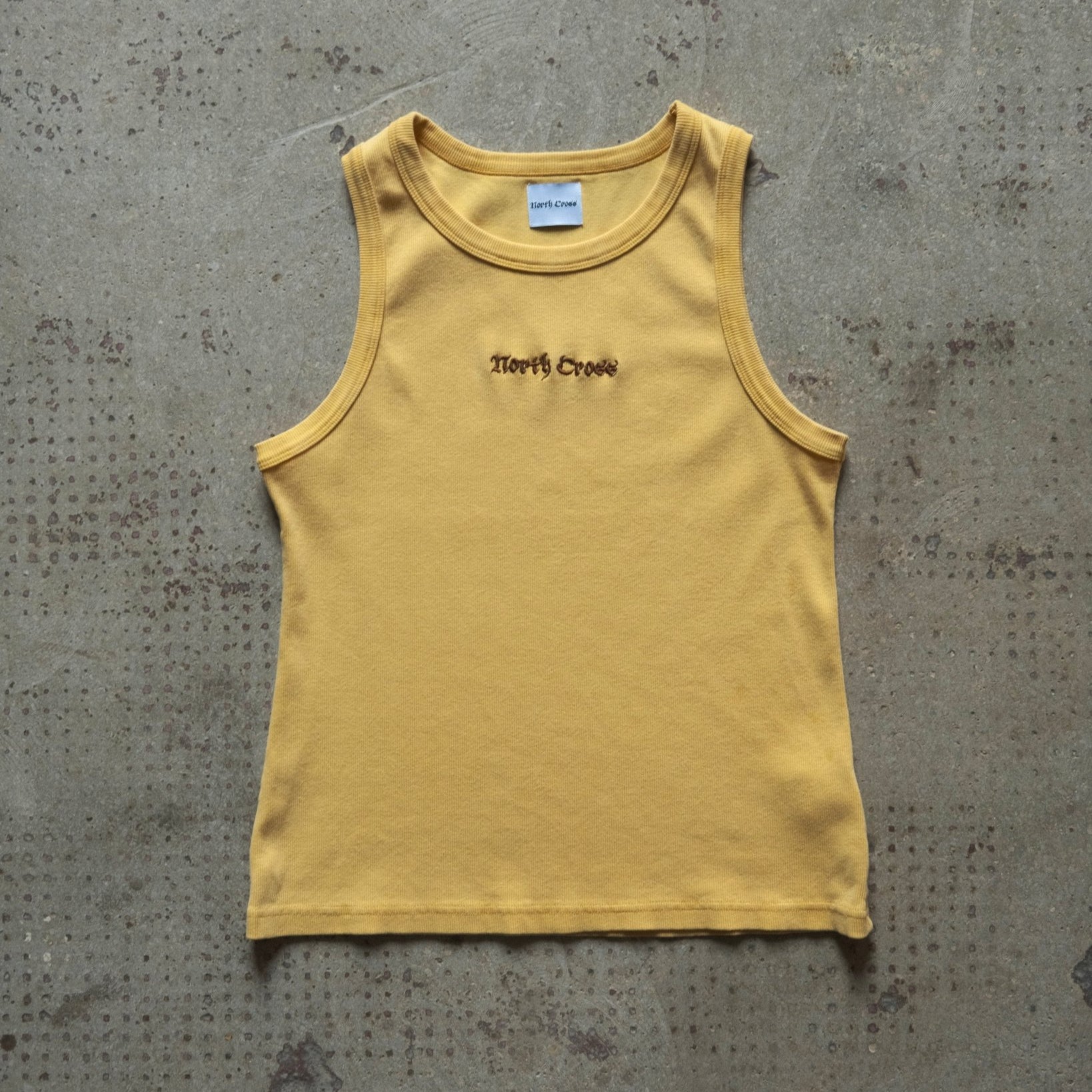 RIBBED TANK TOP - VINTAGE YELLOW - North Cross - 