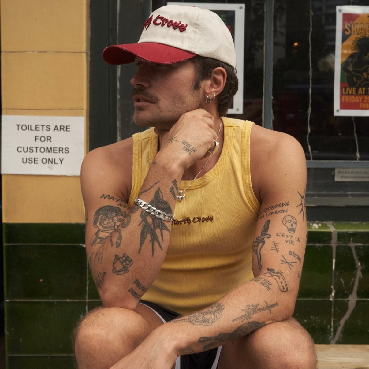 RIBBED TANK TOP - VINTAGE YELLOW - North Cross - 