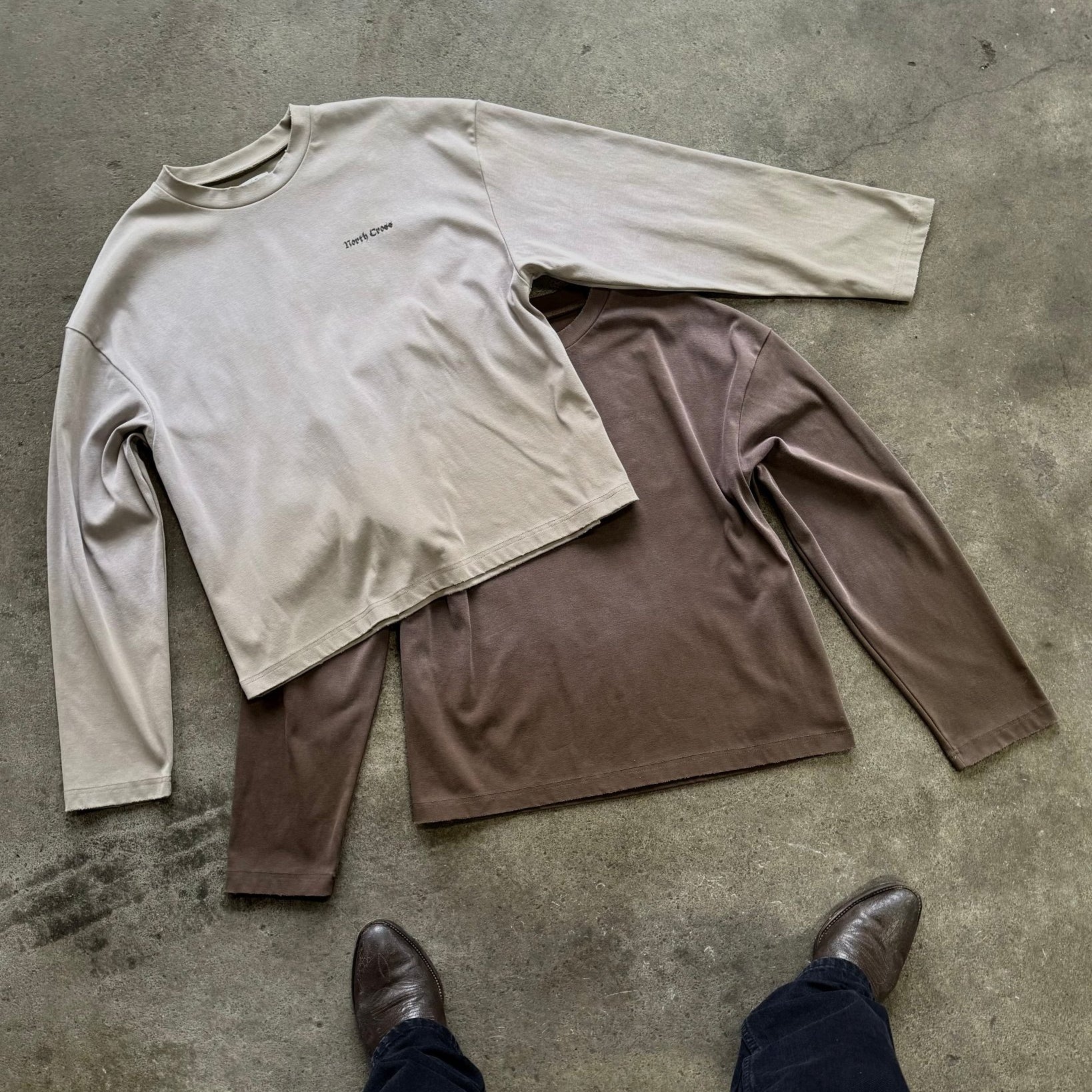 THE HEAVY LONG SLEEVE - FADED STONE - North Cross - 