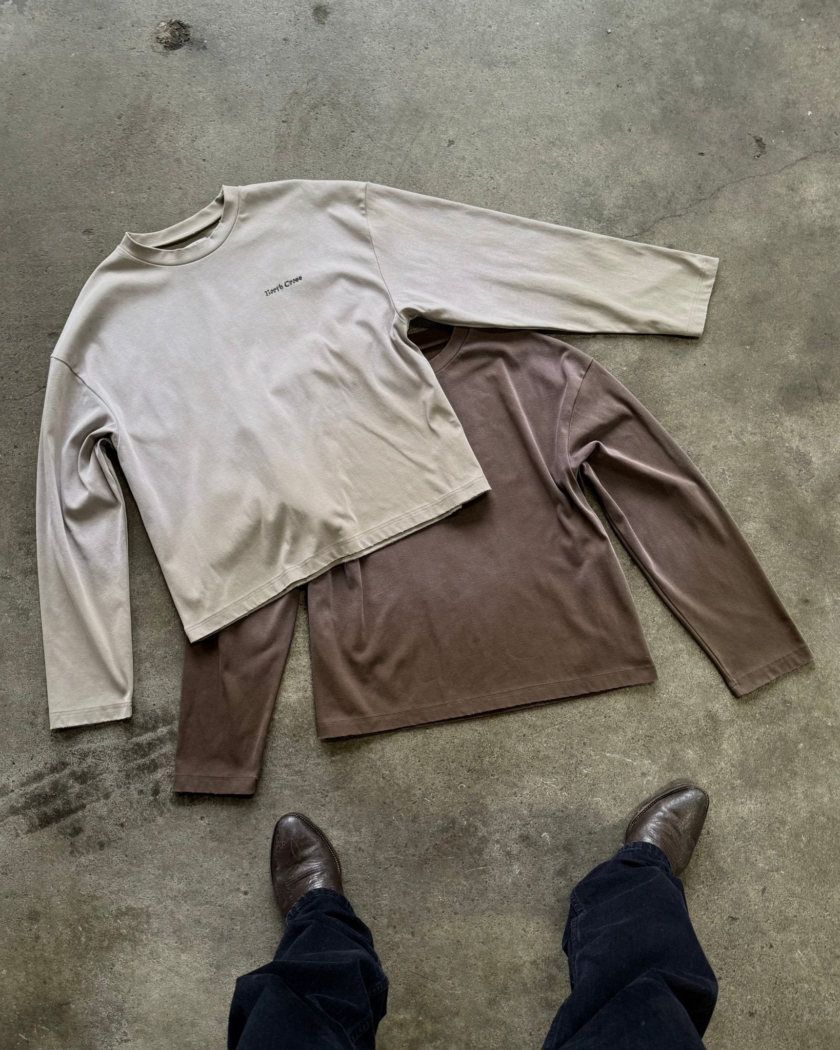 THE HEAVY LONG SLEEVE - FADED STONE - North Cross - 